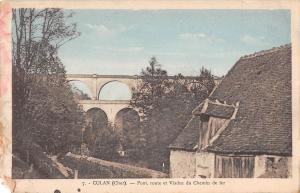 BF9278 culan cher pont route et viaduc du chemin de fer france      France