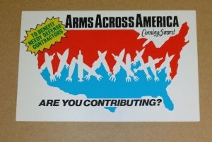 VINTAGE UNUSED POSTCARD - ARMS ACROSS AMERICA - DON PREZIOSI 1986