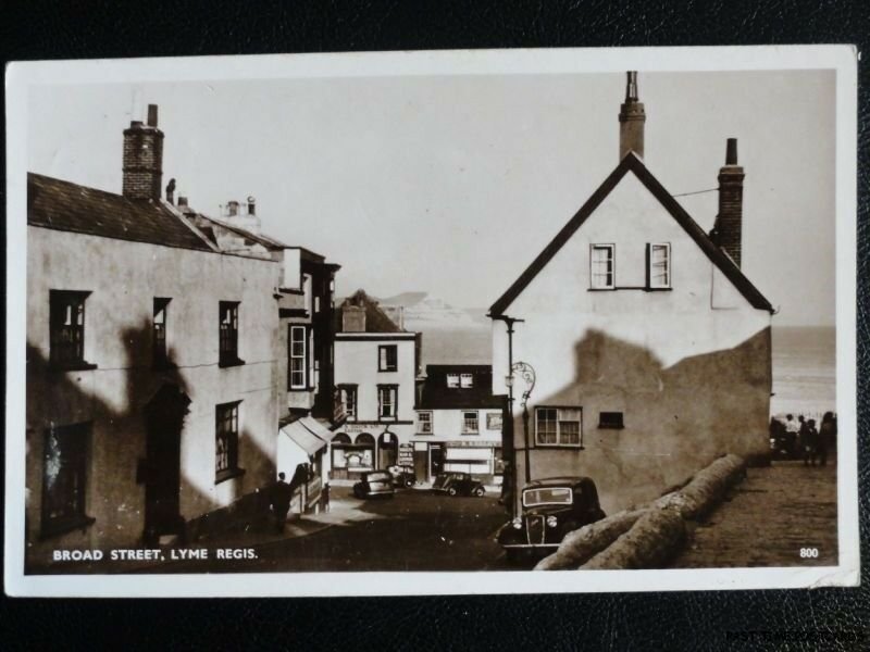 Dorset LYME REGIS Broad Street c1951 RP Postcard by Dearden & Wade 800