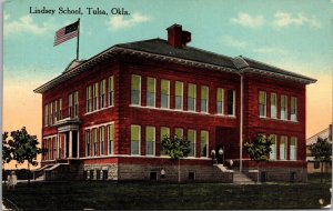 Postcard Lindsey School in Tulsa, Oklahoma