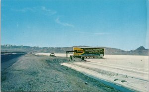 Bonneville Salt Flats UT Utah Sign Unused Vintage Postcard G57