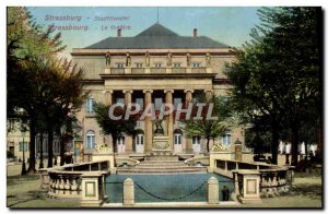 Old Postcard The Theater Strasbourg