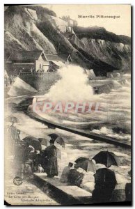 Old Postcard Biarritz La Cote des Basques