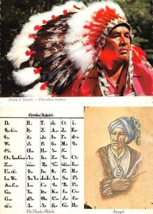 2~4x6 Postcards NC ~ NATIVE AMERICAN JESSIE J LOSSIE & Cherokee Indian Alphabet
