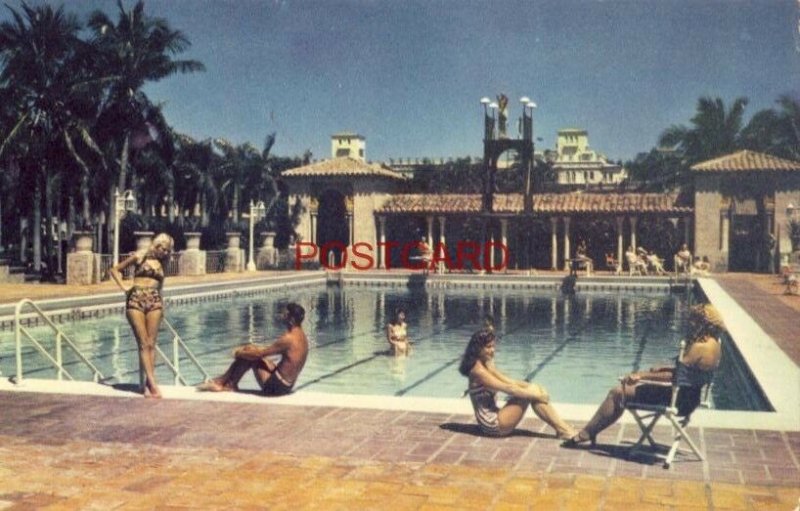 1954 BOCA RATON HOTEL AND CLUB, Boca Raton, FLA. bathing beauties at Garden pool