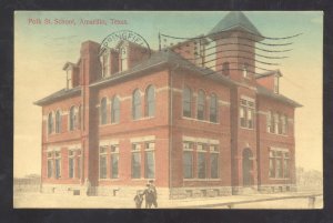 AMARILLO TEXAS PUBLIC SCHOOL BUILDIN 1909 VINTAGE POSTCARD