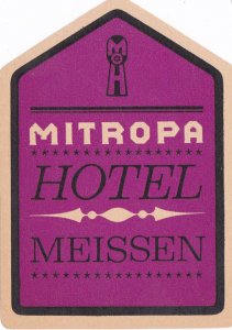 Germany Meissen Mitropa Hotel Vintage Luggage Label sk3793