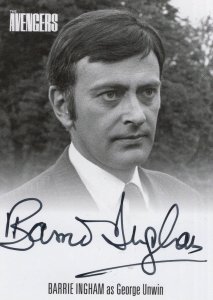 Barrie Ingham The Avengers Hand Signed Autograph Card