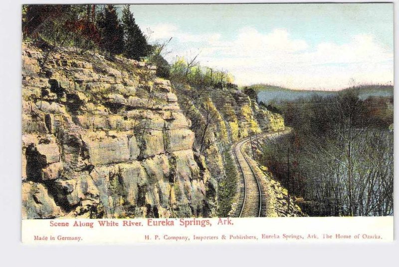 PPC POSTCARD ARKANSAS EUREKA SPRINGS SCENE ALONG WHITE RIVER 