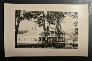 Mint Vintage Echo Lake Hotel Tyson Vermont Real Photo Postcard RPPC