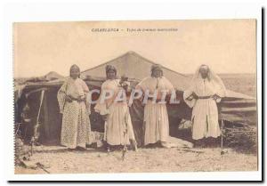 Morocco Casablanca Old Postcard type of Moroccan women