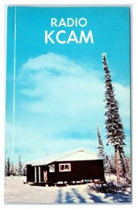 GLENNALLEN, Alaska AK ~ RADIO STATION KCAM Snowy - Antenna 1960s-70s Postcard