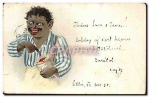 Fantasy - Man - Humor - stealing jam - Old Postcard (Hungarian chart Hungary ...