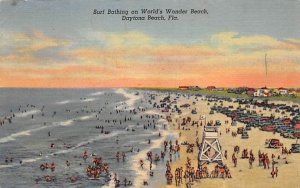 Surf Bathing on World's Wonder Beach Daytona Beach, Florida