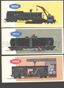 091510 Railway & TRAINS Collection of 24 russian postcards