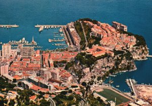 Vintage Postcard Principaute De Monaco Le Rocher Vue Panoramique Monaco