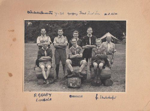 Devon Lincoln Scouts Boy Scouting World Leaders Antique Photo Hand Signed