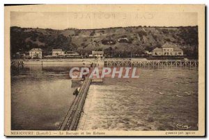 Old Postcard Mericourt Electricity Dam and locks