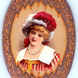 Vtg Hand Sapolio Toilet Bath Soap Advertising Trade Card Victorian Woman Vtg C33