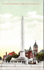 Mc Kinley Monument Niagara Square Buffalo New York Postcard Cancel PM Vintage