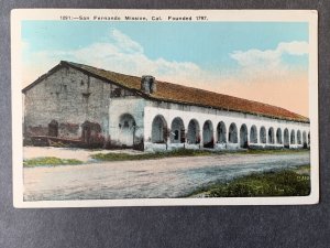 San Fernando Mission CA Litho Postcard H1162085130