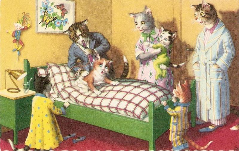 \The Baby is seriously iIl\ Mainzer Dressed Cats PC #4913
