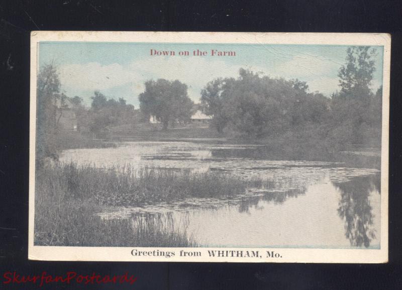 GREETINGS FROM WHITHAM MISSOURI FARM ANTIQUE VINTAGE POSTCARD MO. 1920