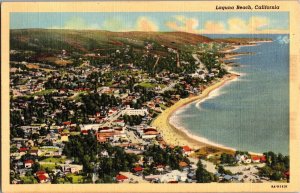 Aerial View of Laguna Beach CA c1942 Vintage Postcard L74 