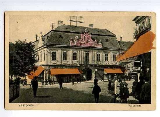 126577 HUNGARY VESZPREM Varoshaza Vintage postcard