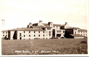 RPPC Mens Dorm University Colorado Boulder Real Photo Postcard