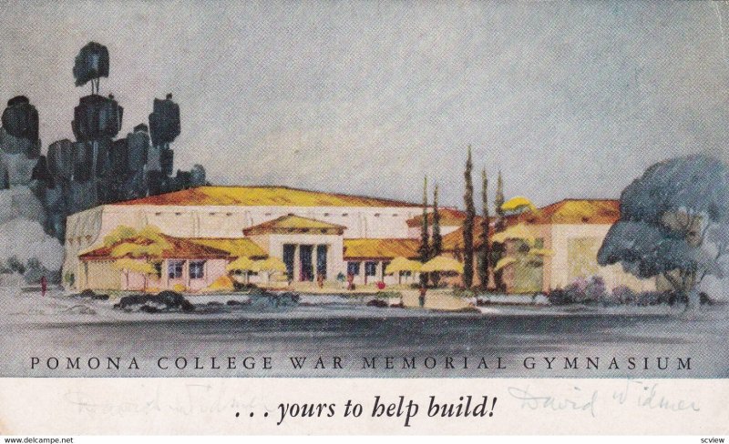 CALIFORNIA, 1940-60s; Pomona College War Memorial Gymnasium