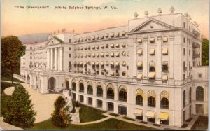 Postcard WV White Sulphur Springs - The Greenbrier - Hand Colored
