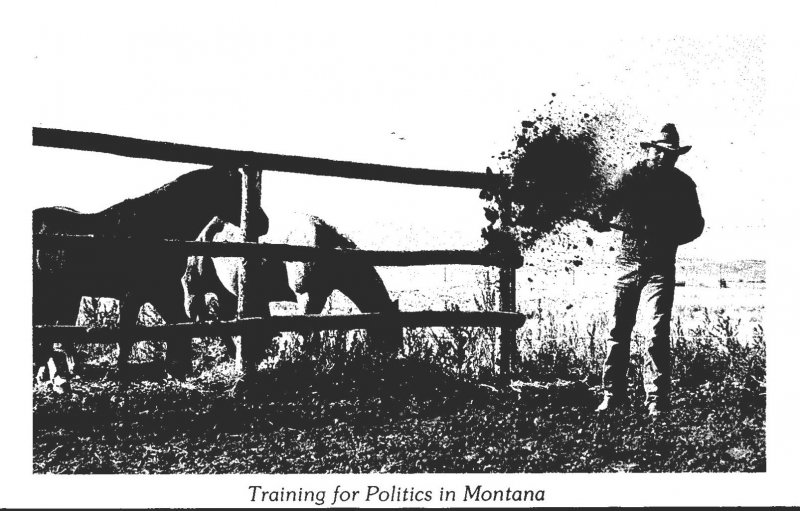 Montana Humour Training For Politics Shoveling Horse Manure 1996