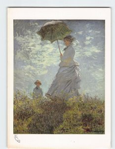 Postcard Woman with a Parasol By Claude Monet, National Gallery of Art, D. C.
