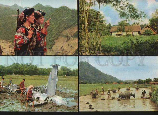 054824 VIETNAM views Collection 10 old color postcards