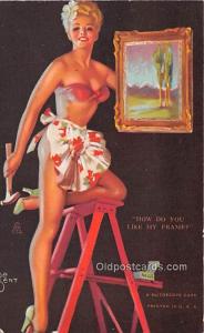 How do You Like my Frame 1945 Mutoscope Artist Pin Up Girl, Non Postcard Back...