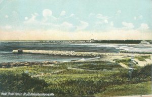 Kennebunkport Maine West from Ocean Bluff 1907  Postcard Webhannet Cancel