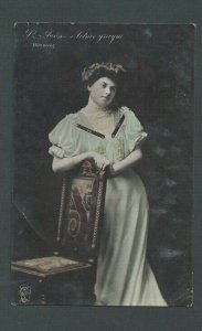 1909 Post Card Woman Dressed For The Era