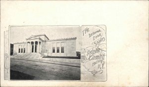 Pawtucket Rhode Island RI Sayles Library c1905 Private Mailing Card Postcard