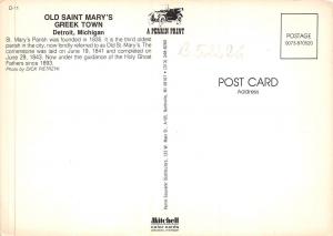 B52226 Old Saint Mary's greek Town Detroit      usa