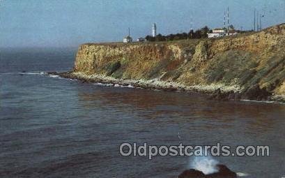 Point Vicente Lighthouse USA Lighthouse 1955 light corner wear, slight yellow...