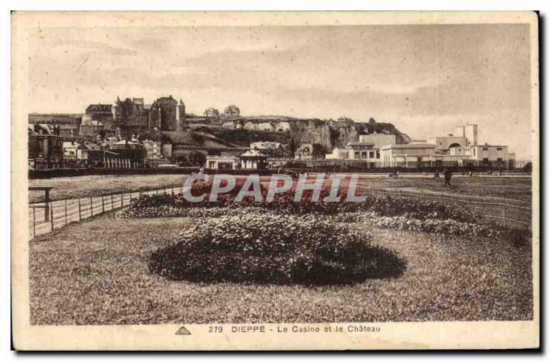 Dieppe - The Casino and the Castle - Old Postcard