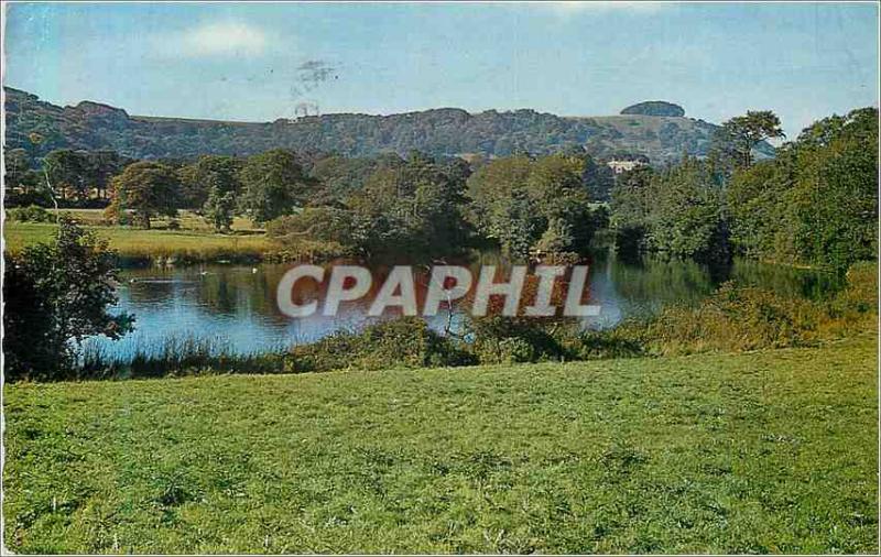 Postcard Modern Chanctonbury ring from Wiston Lake