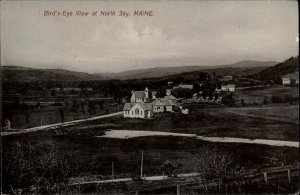 North Jay Maine ME Bird's Eye View c1910 Vintage Postcard