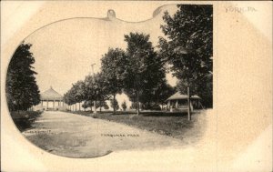York Pennsylvania Farquhar Park Gazebos c1900-20s Vintage Postcard