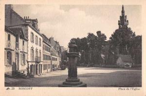 Roscoff France birds eye view Place de l'Eglise antique pc Z40394