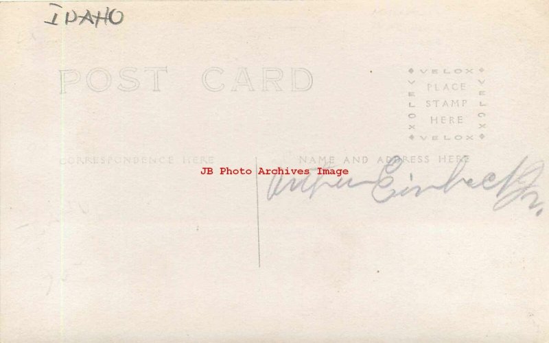 ID, Idaho? RPPC, Panorama View of a Small Town in a Valley