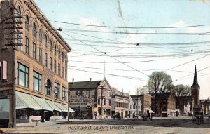 Postcard Haymarket Square in Lewiston, Maine~131085