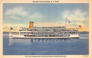 SS Dixie River Steamship, Chesapeake Bay Wilson Line Ferry Boat Ship 