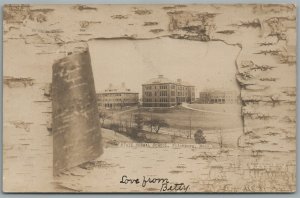 FITCHBURG MA STATE NORMAL SCHOOL ANTIQUE REAL PHOTO POSTCARD RPPC